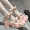 Fashion Temperament Woman Shoes 2026 Autumn New Item Women's Bow High Heels Comfort Versatile Women's Mary Jane Shoes Zapatos