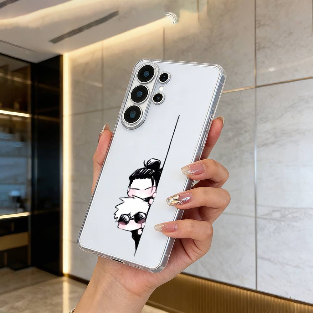 opular characters-J-Jujutsu K-aisen- Clear Soft Silicone Phone Case forSamsung S25, S24, S21, S22, S23, S30, Ultra, S20, Plus