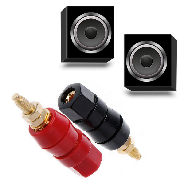 Amplifier Speaker Terminal Binding Post Wiring Terminal Connector Subwoofer Banana Plug Adapter for DIY Home Car Stereo