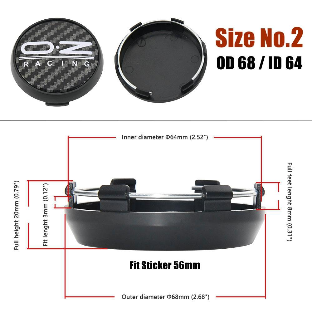 1Set/4PCS OD 65MM & OD 68MM Cap For Rims OZ Logo Wheel Center Cap Sport Car Wheel Cover Hub caps