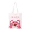 Canvas Tote Bag Large Capacity Casual With Lotso And Letter Print For Daily Use