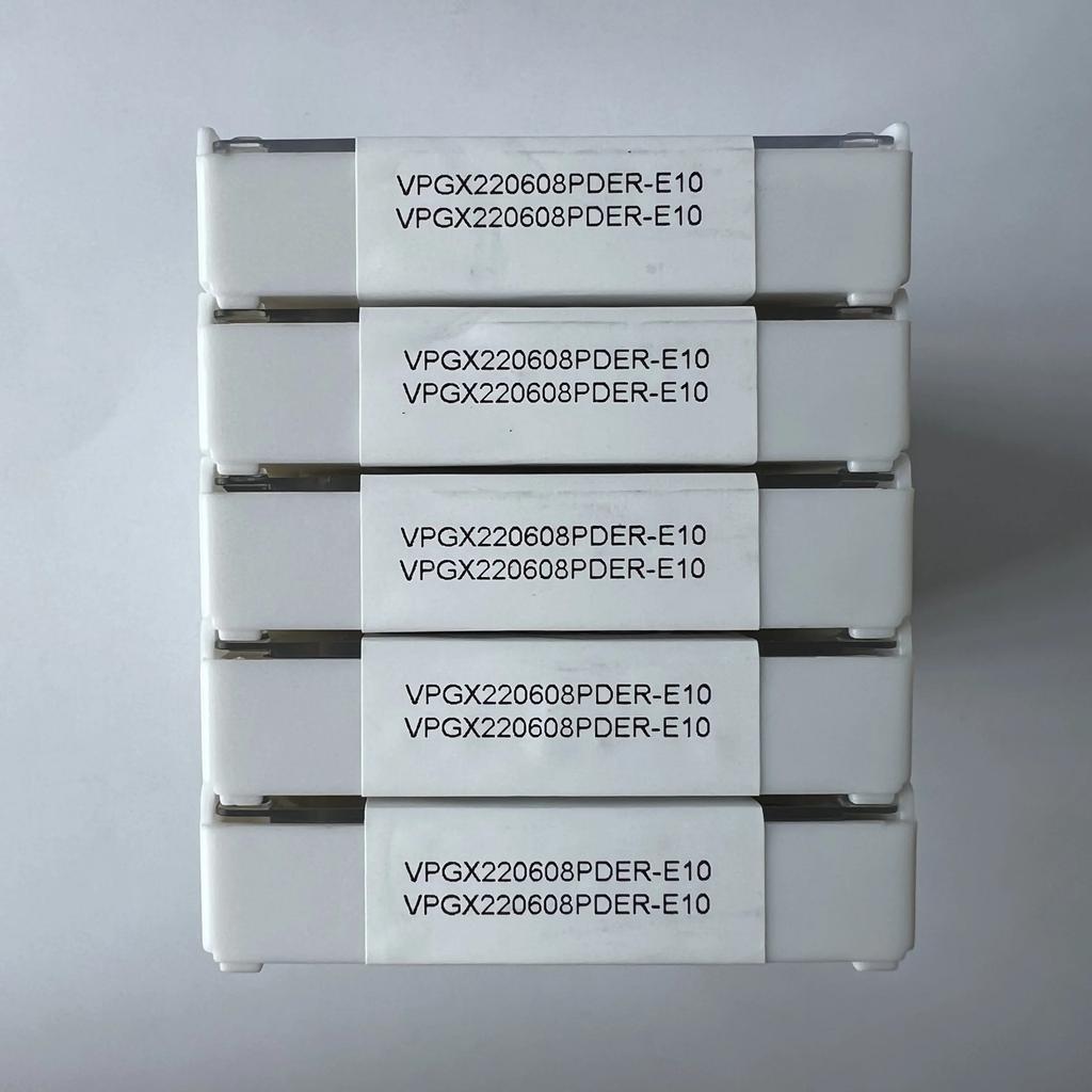 VPGX220608PDER-E10, H25 / Industrial indexable Carbide Inserts 10 Pcs