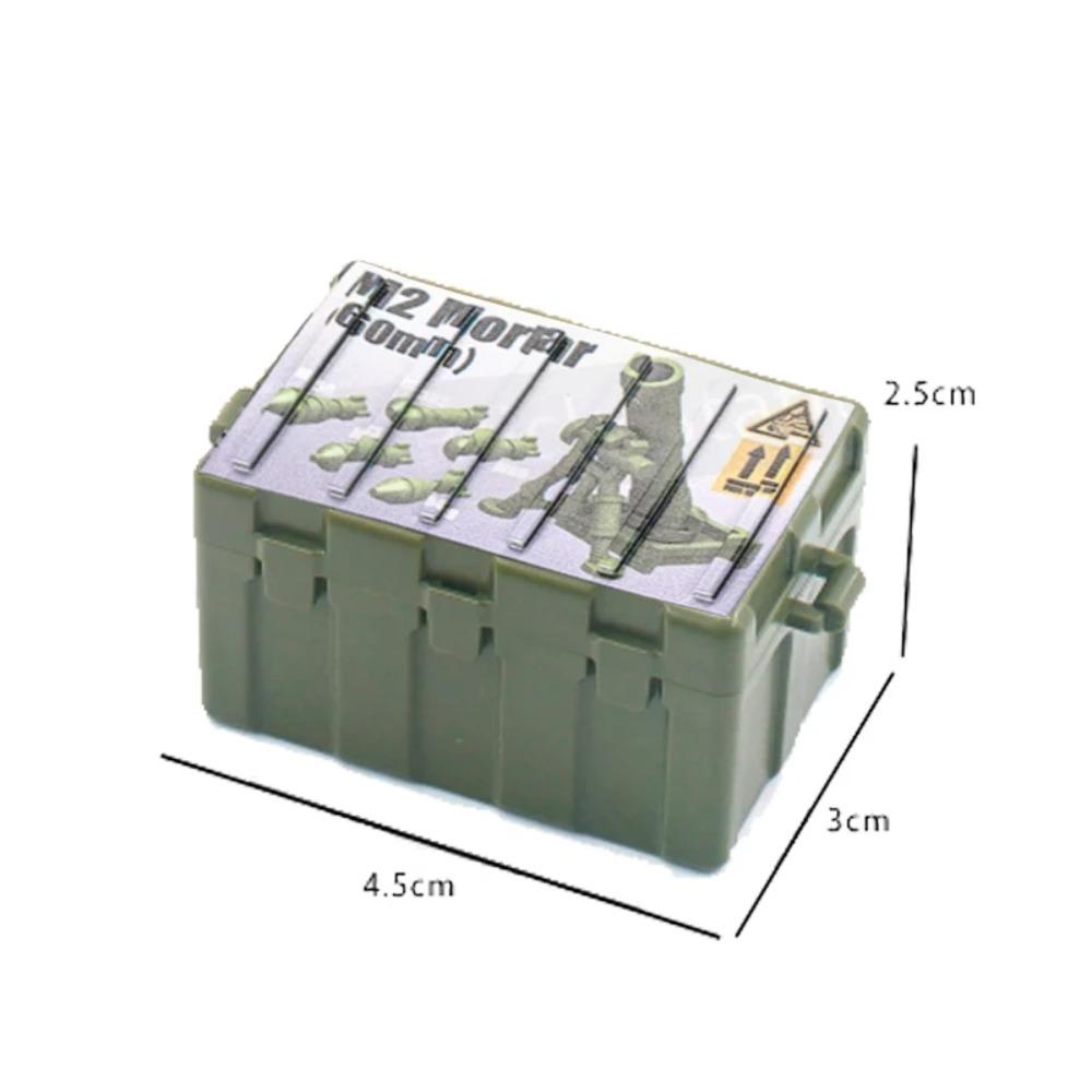 WW2 Military MOC Building Block Soldier Printed Weapon Case Rack Drone Bomb Disposal Mortar Gatling Maxine Gun DIY Toy Gift K046