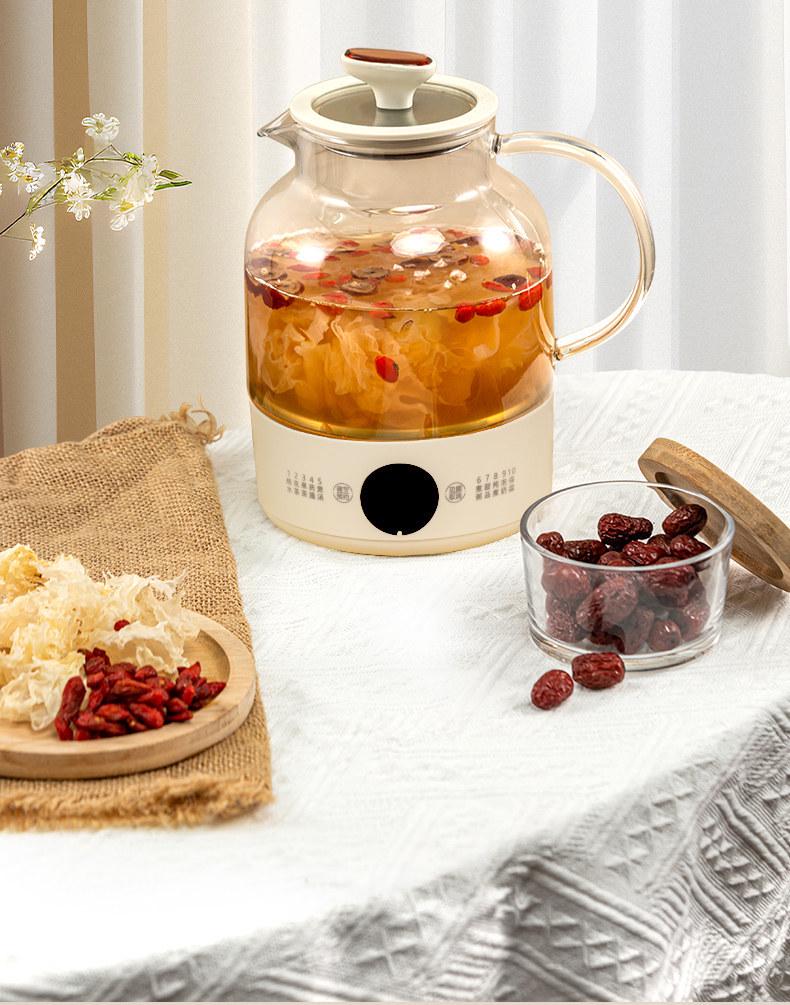 Compact Fully Automatic Smart Tea Maker Kettle with Thick Glass and Heat Preservation