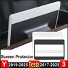 DQMN8 For Model Y Juniper 2025 Center Console GPS Screen Frame Protector Cover New Model 3 Highland 2024 Plaid Decor Accessories