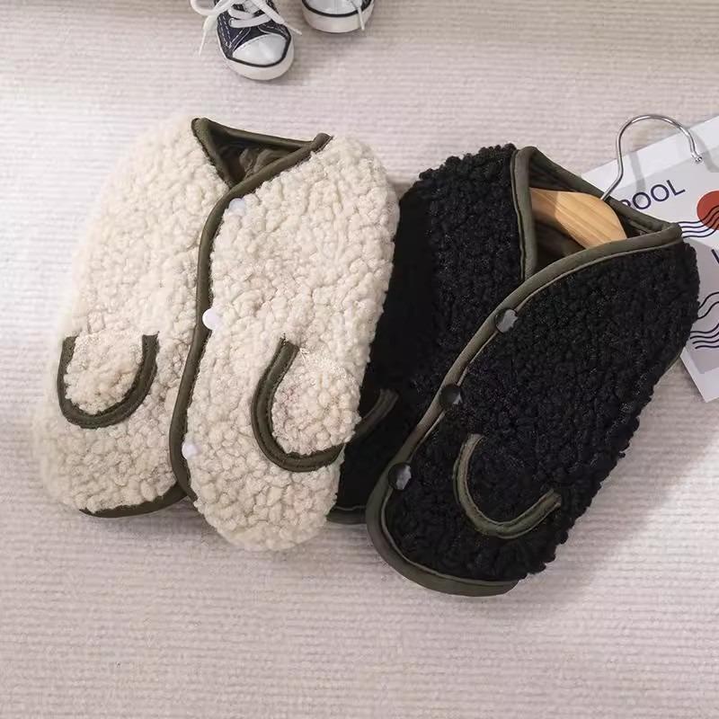 Pet vest Plush vest Plush vest Warm simple style Muppet Orange cat clothes Autumn and winter temperament Dog clothes
