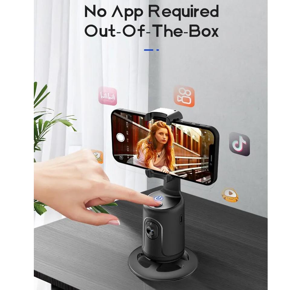 Intellig AI Selfie Stick Automatic Tracking Shooting 360 Degree Rotation Intelligent Follow Live Phone Bracket Gimbals