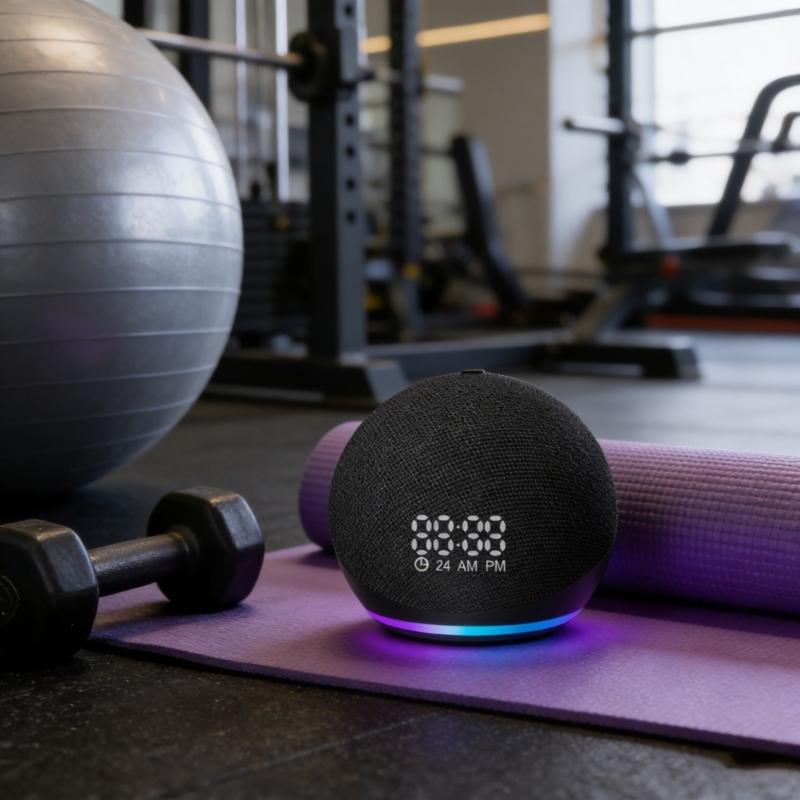 Compactly Bluetooth-compatible Speaker With Builts In Clock LED Lights For Home Office Outdoor Use HiFi Bass Sound Box