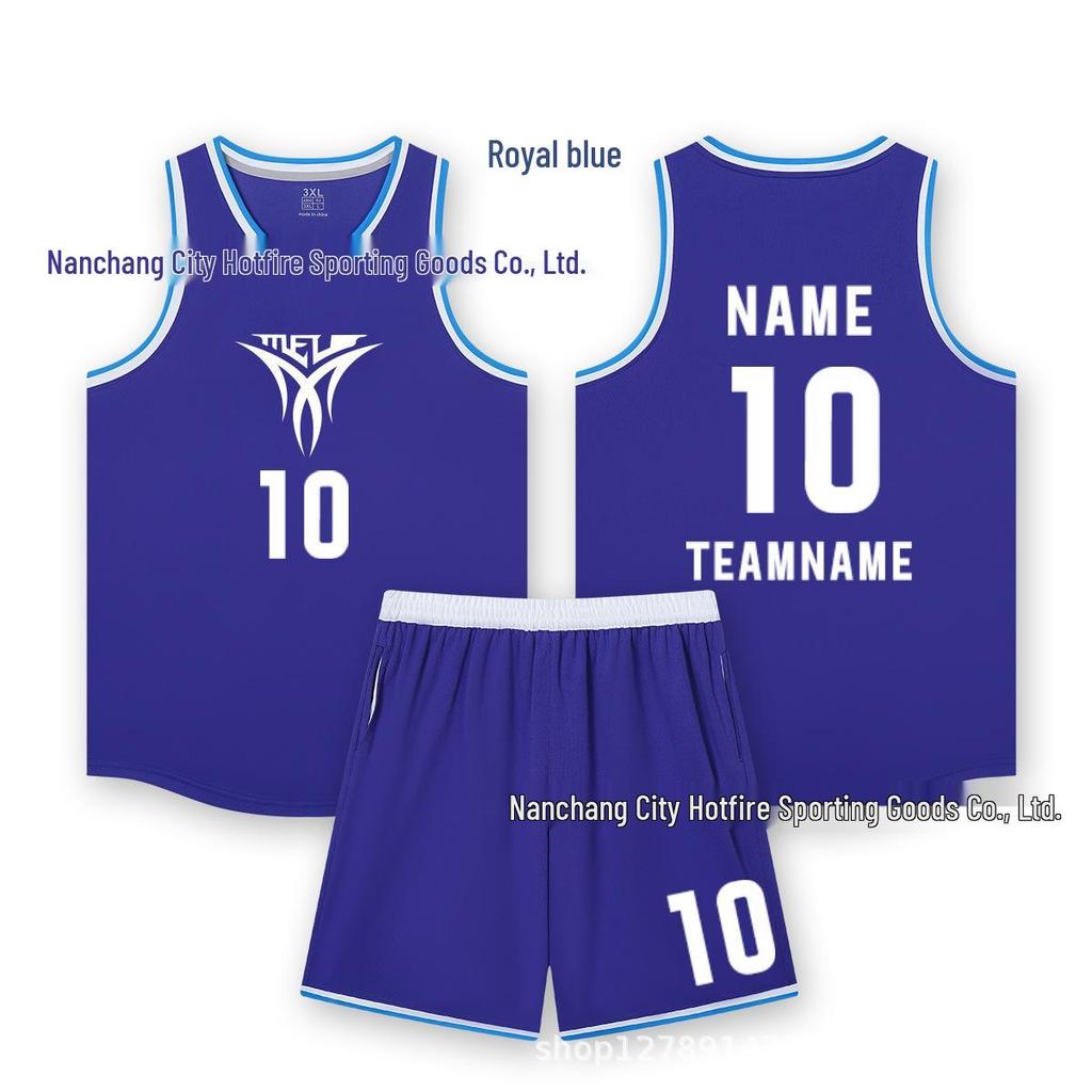 Customized Quick-Dry Basketball Uniform Set - Breathable Jerseys for Children & Adults, Men & Women Team Sports