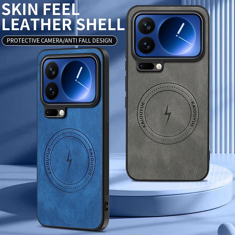 PU Leather Cover For Xiaomi 17 / 17 Pro Max Case Luxury Car Magnetic Hard Plastic Shockproof Phone Funda Protection Capa