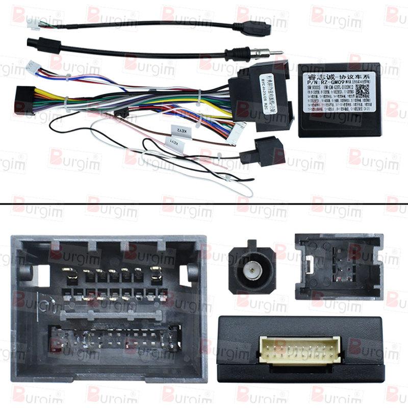 Car Radio Fascias Frame For OPEL MERIVA 2010-2014 9 Inch 2DIN Stereo Panel Wiring Harness Power Cable Adapter Canbus Decoder