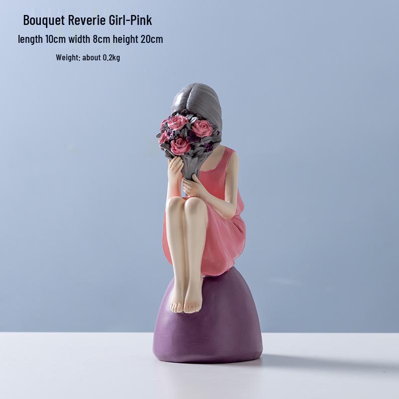 Скандинавская абстрактная фигурка девушки, украшение для декора гостиной