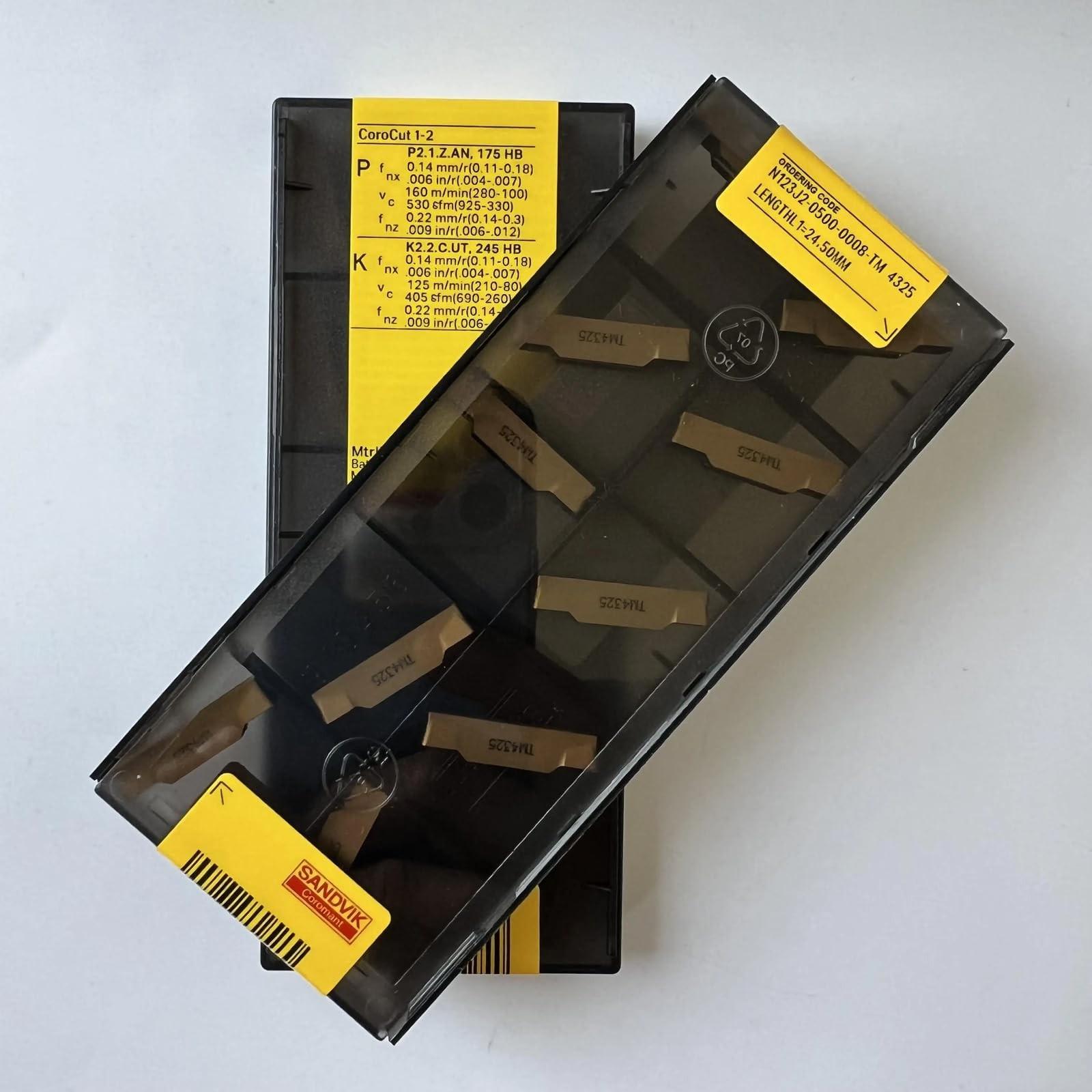 

Original Sandvik / N123J2-0500-0008-TM 4325 /CNC CARBIDE tool blade 10 Pcs