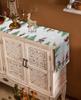 Christmas Gnomes Snow Tree Grey Linen Table Runners Wedding Party Decor Washable Xmas Dining Table Runners Navidad Decorations