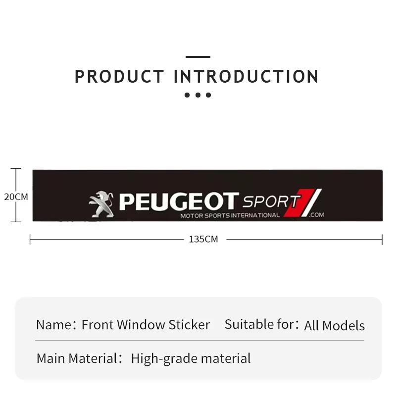 Car front windshield sticker suitable for Peugeot 206 207 307 408 4008 308 3008 Rifter 5008 508 2008 208 IA RCZ 407Auto Parts Tools