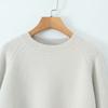 Kaslead New Women clothes Western Style Fashion Simple and Versatile Loose round Neck Long sleeve Pullover Sweater