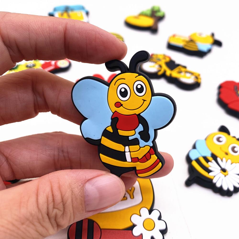 Neue Kühlschrankmagnete Cartoon Bienen Niedliche Magnete für Kinder Tier Kühlschrankmagnete für Küchendekor Magnetisches Bienen Spielzeug