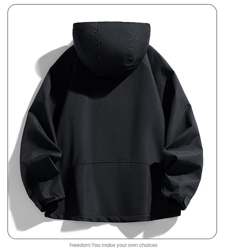 Men's Windproof Outdoor Color Block Casual Jacket - Spring/Autumn Fashionable Windbreaker