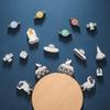 Children's Balance Ability Montessori Toy Wooden Astronaut Button Beaded Blocks Stacking Game Kids Educational Toy Gift with Box