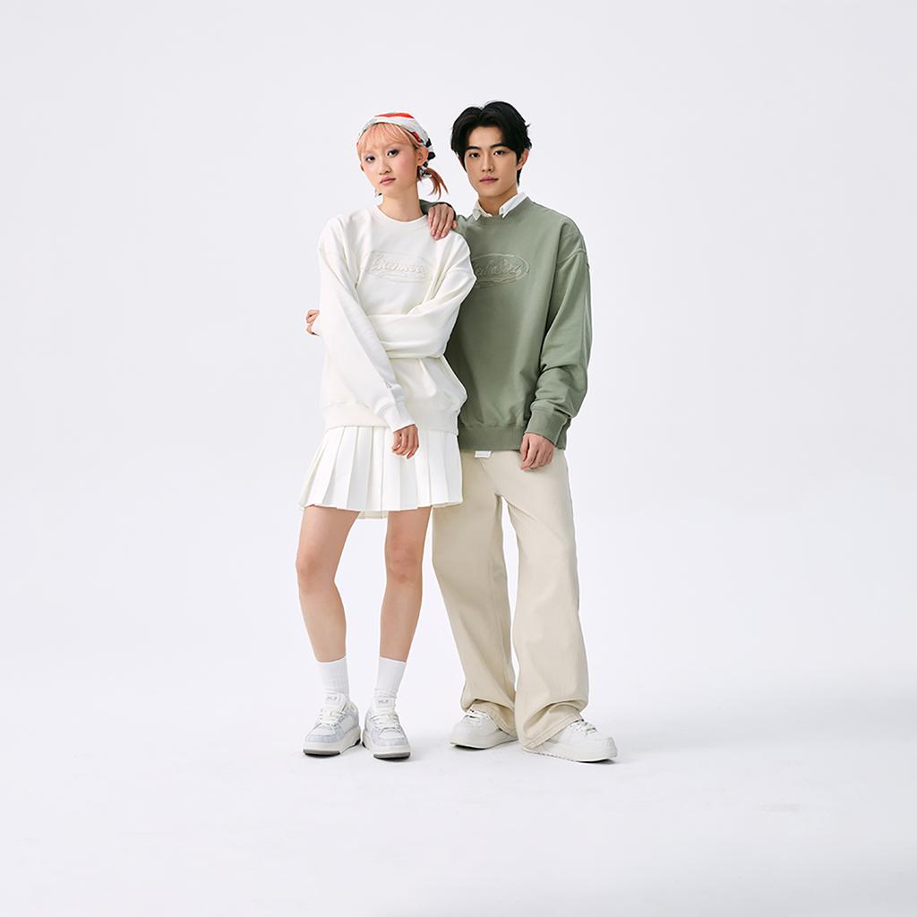 New MLB Preppy Style Collection New York Yankees SS25 Sweatshirt Unisex Cream 3AMTV0551-50CRS