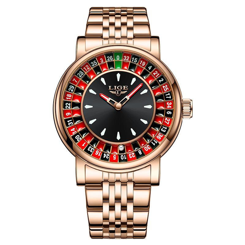 LIGE specialty men's watch luxury luminous stainless steel clock waterproof fashion business watches for men quartz wristwatch