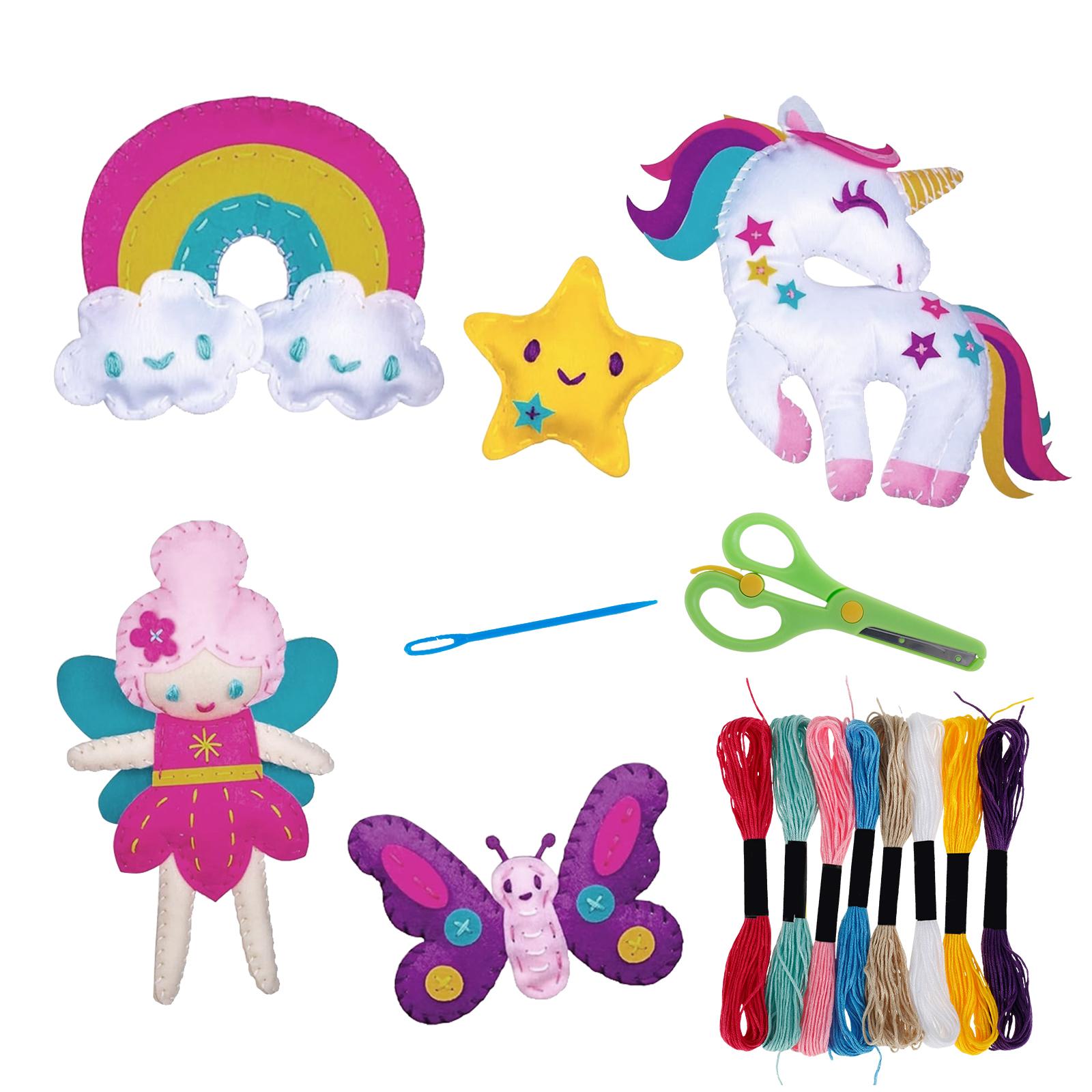 

9/8/5Pcs Kids Sewing Kit DIY Felt Sewing Craft Kit Preschool Educational Toy Plush Animals For Kids Beginners Art Christmas Gift