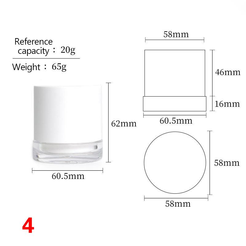 1Pcs Plastic Cream Jar With White Liner Cream /Lotion Bottle Cosmetic Container Refillable Bottles With Spoon