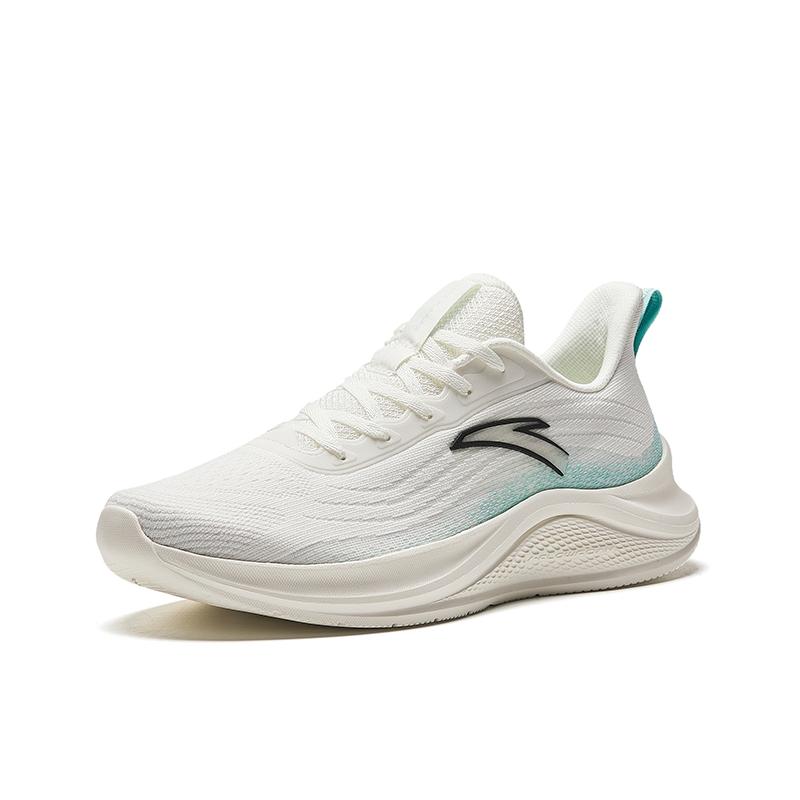 Anta Fabric Slip Resistant Abrasion Resistant Low Top Running Shoes Men's White Green Sneakers 912525504F-1