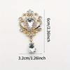 3Pcs/5Pcs Random Color 32*60MM for Needlework Rhinestone Button Hair Manualidades Accessories Diy Flat Back Brooch Jewelry Accessories