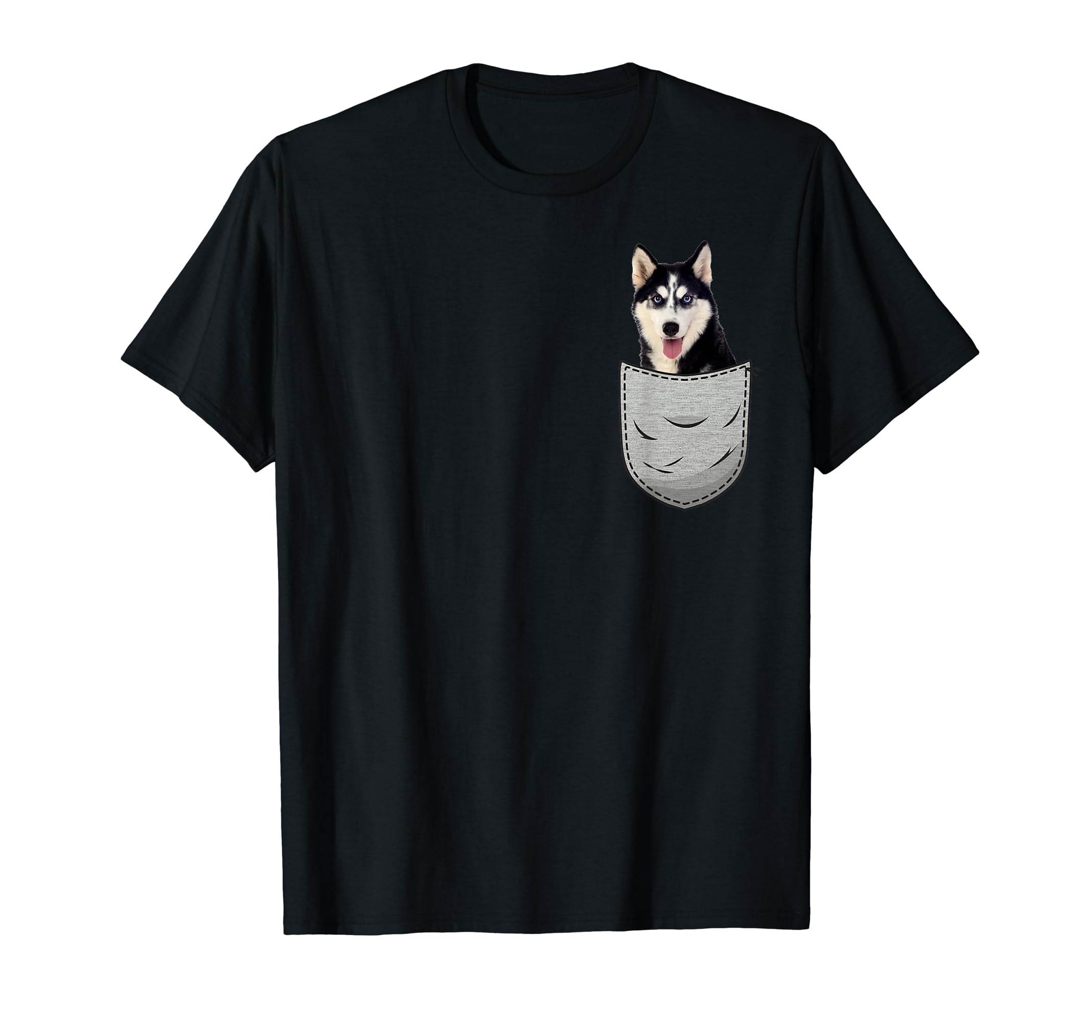 

Siberian Husky Shibechukchi for Dog Owner Chest Pocket T-Shirt