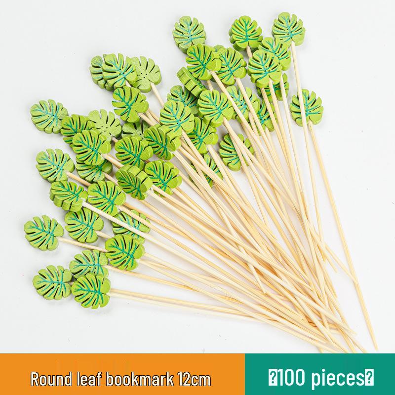 Colorful Bamboo Fruit Forks & Cocktail Skewers - Decorative & Disposable for Baking & Events