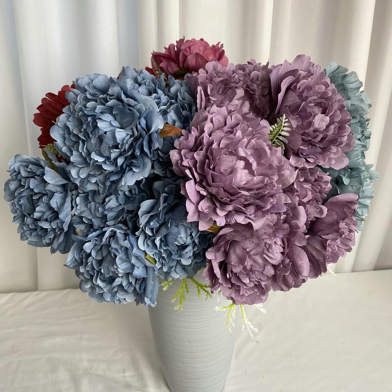 Peony Flower Artificial Wedding Centerpiece For Home Decor And Photography Prop