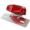 Universal Lucas LED Tail Lamp Red Lens Chrome Bracket
