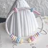 Hand-Woven Peach Blossom Carrying Strap Wearable Gold Lucky Beads Braided Rope Semi-Finished DIY Lucky Red Rope Bracelet for Women