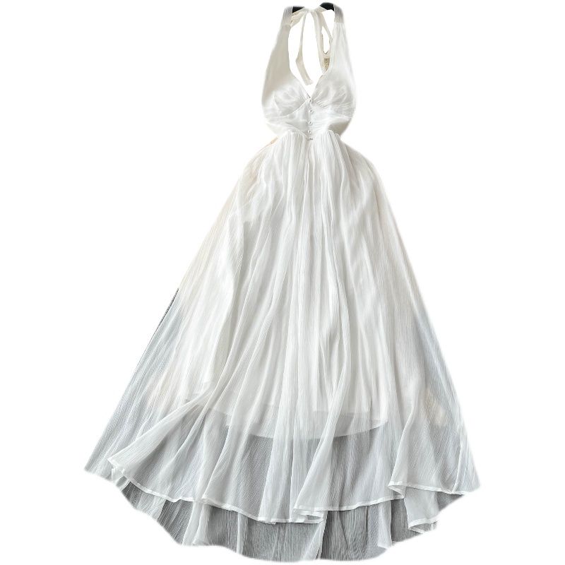 Gentle Dress Summer New Arrival Open Back Sexy Halter