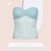 Slim Fit Spitzen-BH Camisole Streetwear Tube Tops Mode Trägerlose West Tops Weiblich