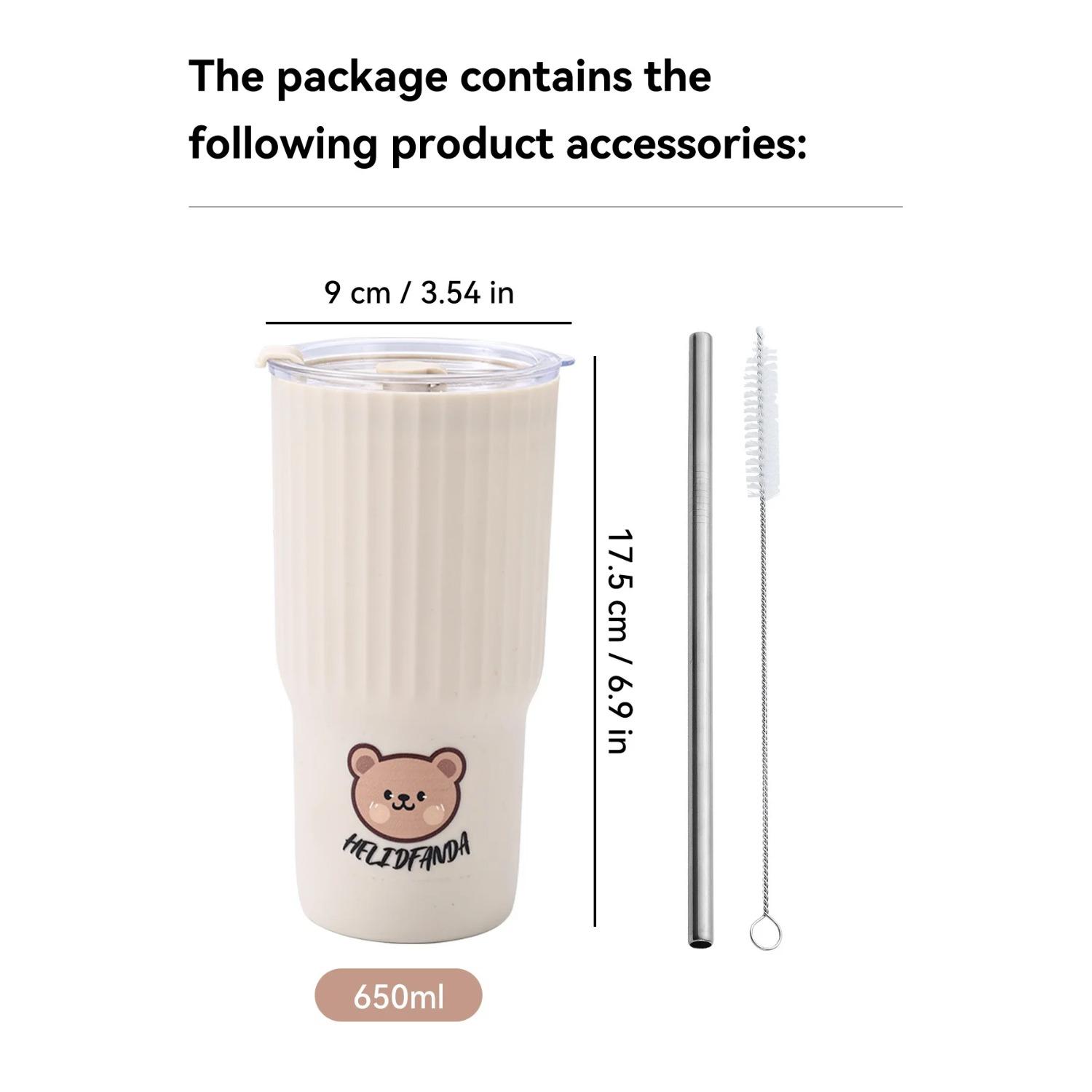 

Детская бутылка для воды, большая емкость, портативные бутылки для питья, многоразовая посуда для напитков для занятий спортом на открытом воздухе, путешествий 0.65L