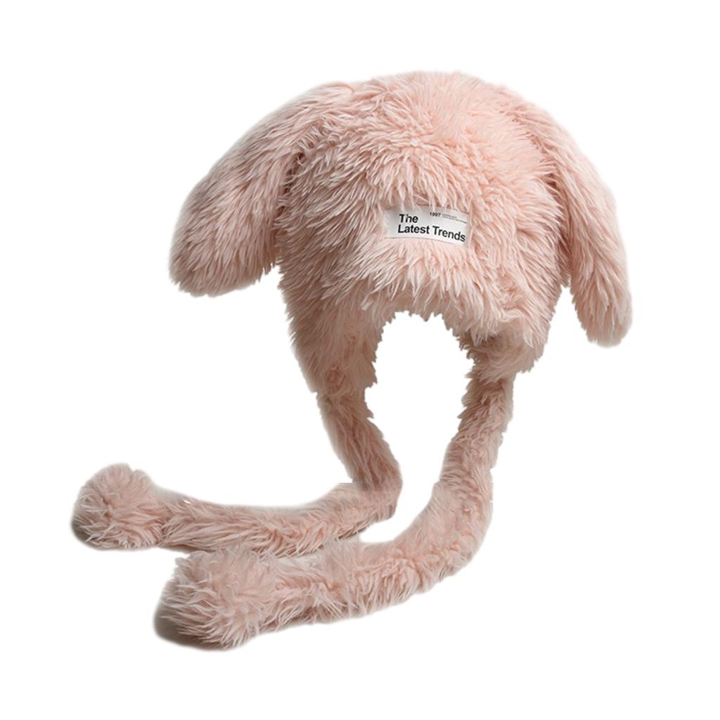 Winter Teenagers Rabbit Ear Shape Beanie Windproof Trapper Hat Ear Protector Hat Adult Winter Cycling Skiing Supplies