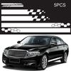 5 Pieces  Vinyl Car Side Sticker Auto Body Racing Sports Decals Universal Car Truck DIY Decal Stripe Vinyl Stickers Decoration