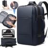 Bange Travel Men 15.6 Inch Laptop Backpack Vacuum Compression Backpack Business School Backpack Expandable Outdoor Backpack