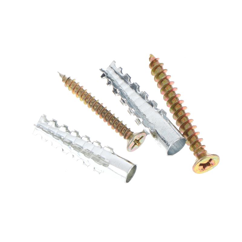Tubo de Expansión M6/8 Para Paredes Huecas Kit de Tornillos de Expansión Metálicos Tornillos Autorroscantes Tapón de Perforación para Tubos Pernos de Fijación Anclajes