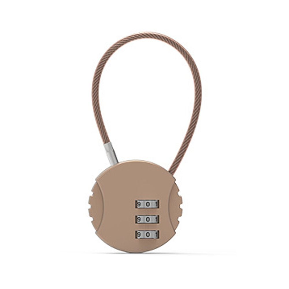 Cookie Shape Wire Rope Password Lock Zinc Alloy Code Lock NEW 3 Dial Digit Password Padlock