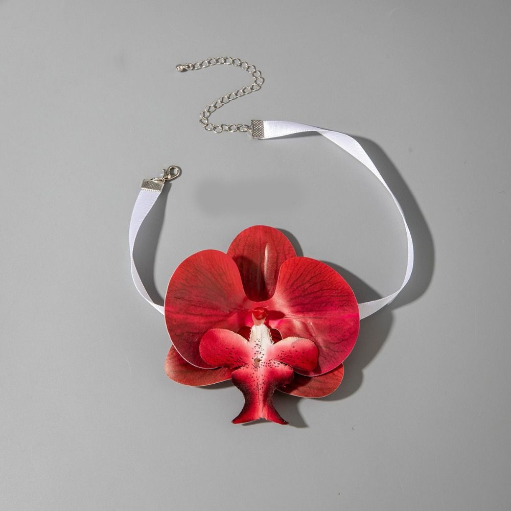 Charm Phalaenopsis Collarbone Chain High-end Flower Choker Personalized Design Beach Jewelry  Women
