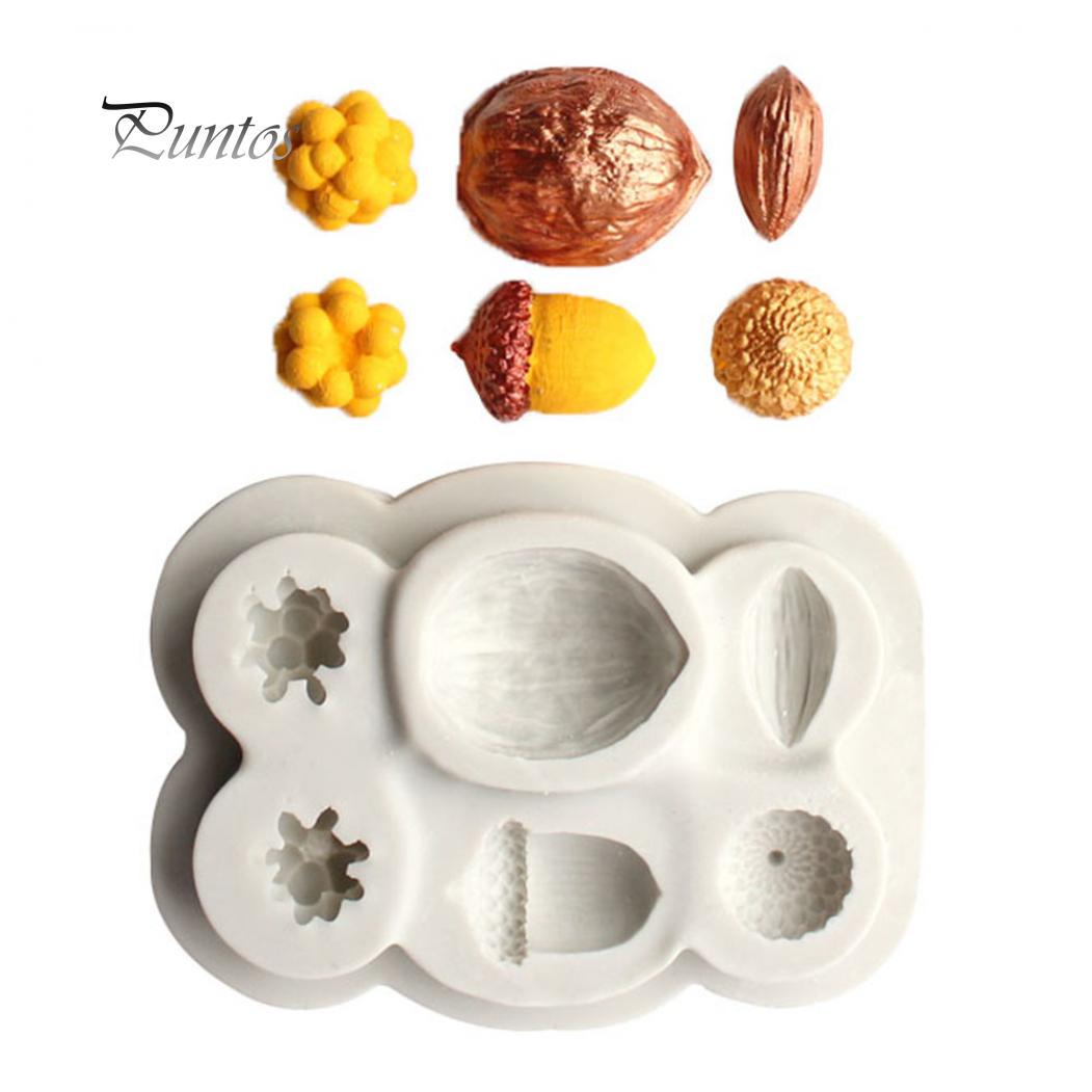 

Чистые продукты в форме орехов DIY помадка торт шоколадный декор силиконовая форма для выпечки кухонный инструмент Random Color