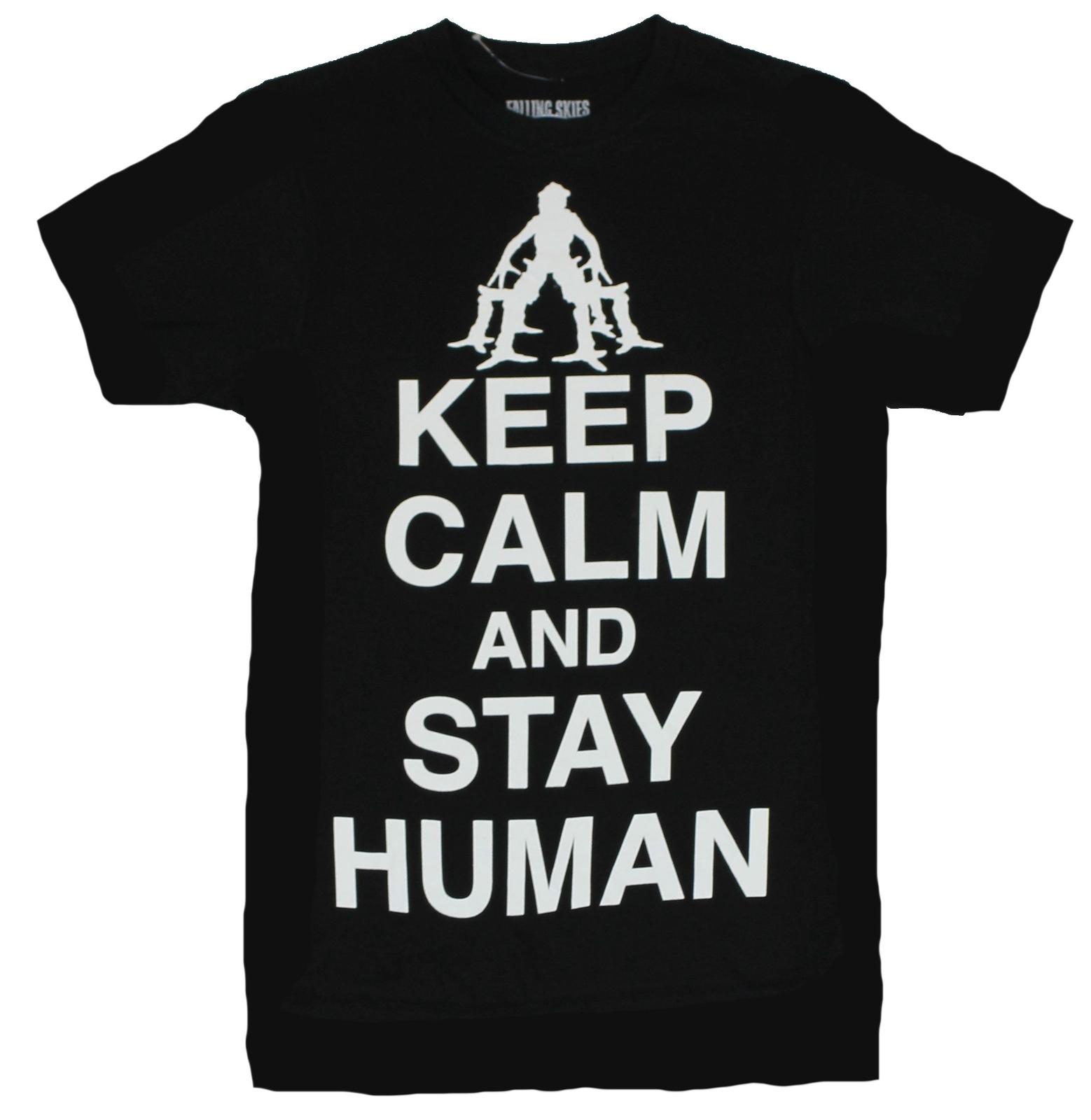 Falling Skies Adult New T-Shirt  Keep Calm and Stay Human  Alien Pic XXL