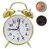 4-Inch Alarm Clock with Night Light, Metal Super-Quiet Movement, Large Bell Sound for Student Dorms