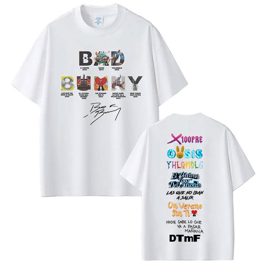 Bad Bunny Rapper Album Debi Graphic Tshirt Remove More Photos DTMF Summer Unisex Women Luxury Fashion Hip Hop Pure Cotton Tshirt