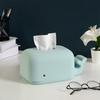Silicone Tissue Box With Phone Stand Desktop Organizer Cute Cartoon Design Living Room Bedroom Kids Safe Home Use