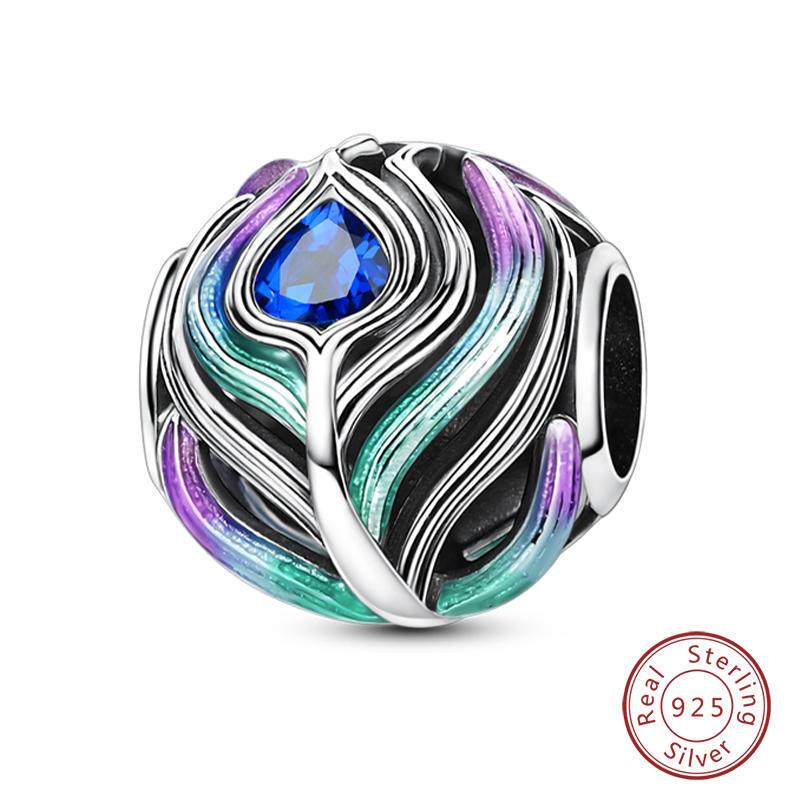 Copper Charms Beads Forever Love Heart Shaped Bow Family Charms Dangle For Bracelet Woman Diy Jewelry Gift