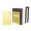 1 Pair Hollow Bookends Metal Bookends Decorative Bookends Book End Book Holders Book Stoppers for Library Office